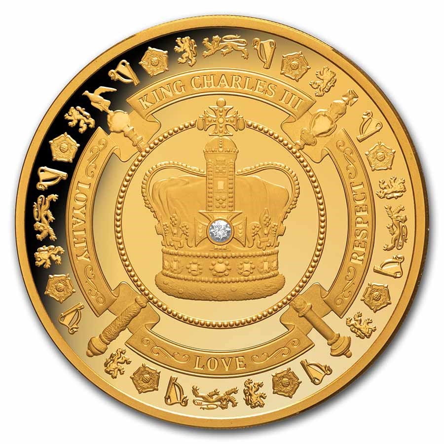 Buy 2023 Niue 1 oz Gold Proof King Charles III Coronation Crown | APMEX