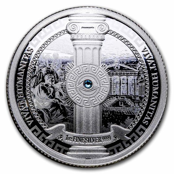 2023 Niue 1 oz Proof Silver $2 Vivat Humanitas w/ Swarovski 2023 Niue 1 oz Proof Silver $2 Vivat Humanitas w/ Swarovski