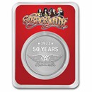 2023 Niue 1 oz Silver $2 Aerosmith 50th Anniversary BU in TEP