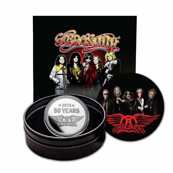 2023 Niue 1 oz Silver $2 Aerosmith 50th Anniversary Proof 2023 Niue 1 oz Silver $2 Aerosmith 50th Anniversary Proof