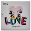 2023 Niue 1 oz Silver $2 Disney Heart-Shaped Love Mickey & Minnie