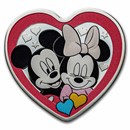 2023 Niue 1 oz Silver $2 Disney Heart-Shaped Love Mickey & Minnie