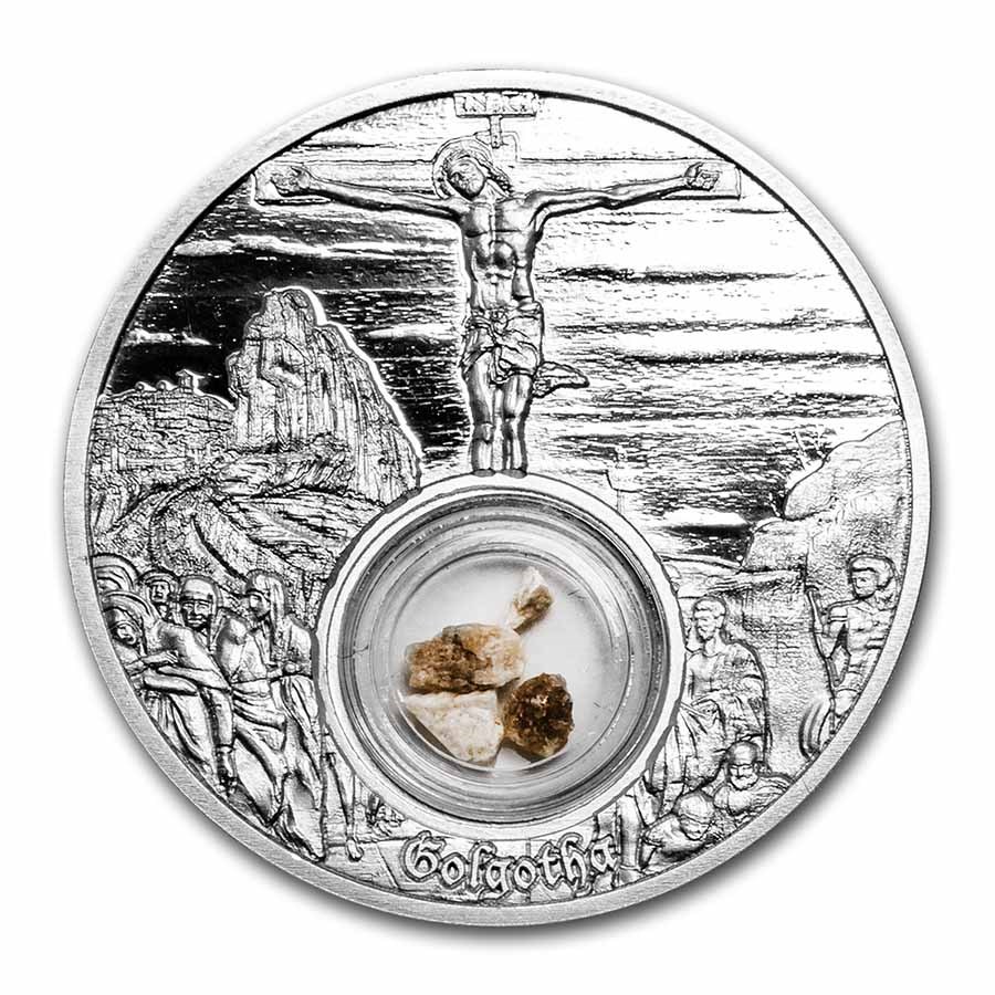 2023 Niue 1 oz Silver $2 In the Footsteps of Jesus Golgotha