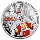 2023 Niue 1 oz Silver $2 Lunar Year of The Rabbit Bugs Bunny
