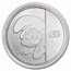2023 Niue 1 oz Silver $2 Smurfs 65th Anniversary (Abrasions)
