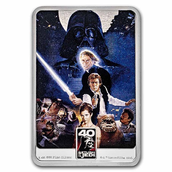 2023 Niue 1 oz Silver $2 Star Wars: Return of the Jedi 40th Anniv