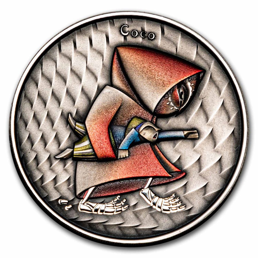 Coco Crypts Buy 2023 Niue 1 oz Silver Antique World of Cryptids: Coco | APMEX