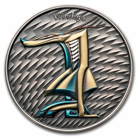2023 Niue 1 oz Silver Antique World of Cryptids: Windigo 2023 Niue 1 oz Silver Antique World of Cryptids: Windigo