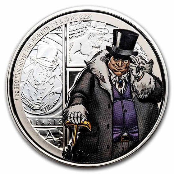2023 Niue 1 oz Silver Coin $2 DC Villains: PENGUIN™ 2023 Niue 1 oz Silver Coin $2 DC Villains: PENGUIN™