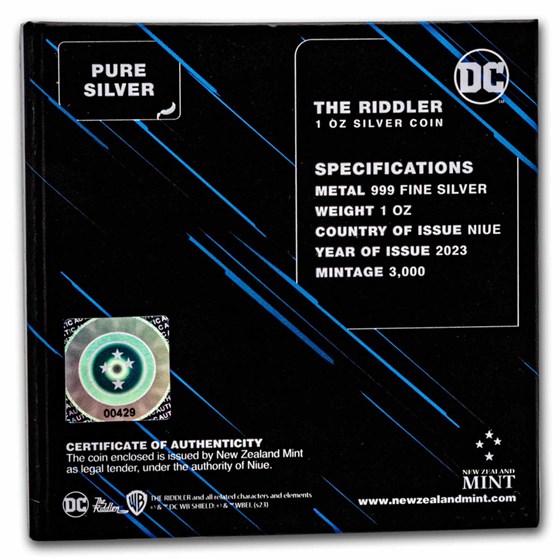 Buy 2023 Niue 1 oz Silver DC Villains: THE RIDDLER | APMEX