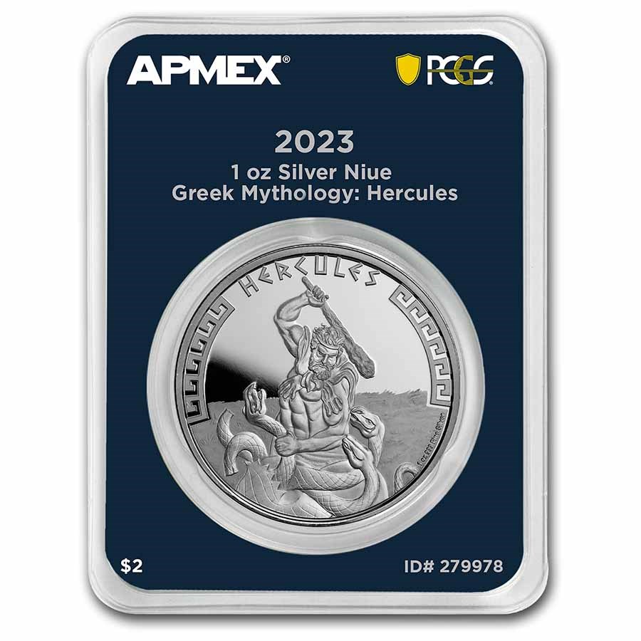 2023 Niue 1 oz Silver Greek Mythology: Hercules MDP® + PCGS FS