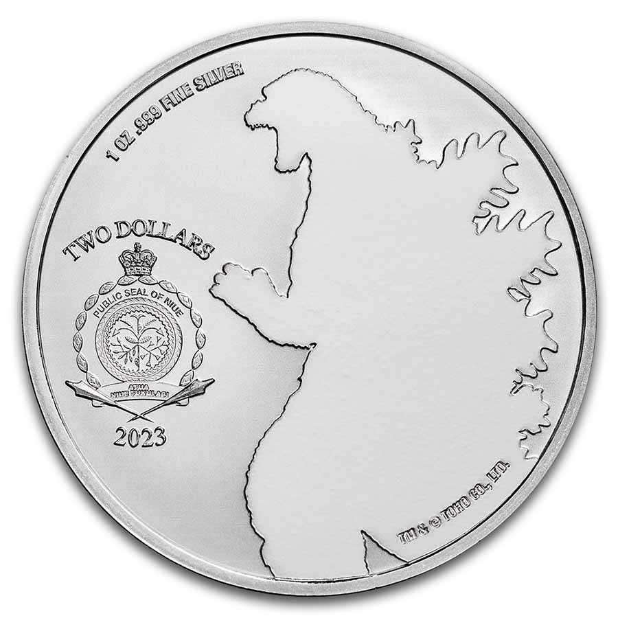 2023 Niue 1 oz Silver King Ghidorah Coin BU