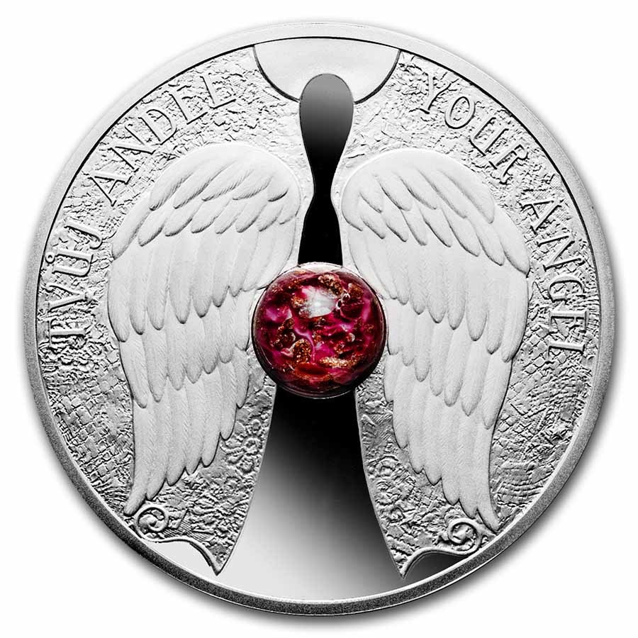 2023 Niue 1 oz Silver Proof Crystal Coin: Angel