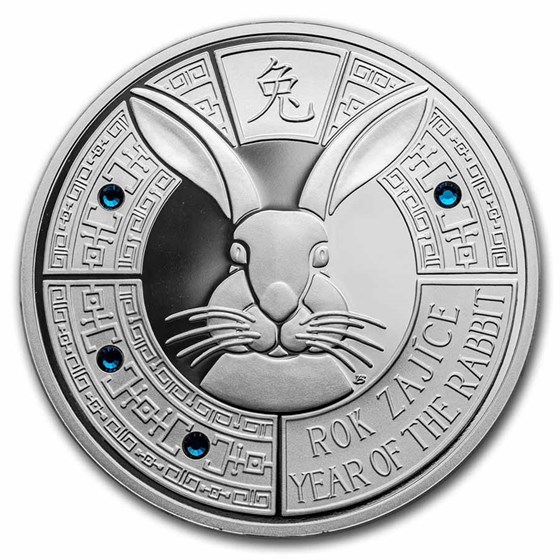 2023 Niue 1 oz Silver Proof Crystal Coin: Year of the Rabbit 2023 Niue 1 oz Silver Proof Crystal Coin: Year of the Rabbit
