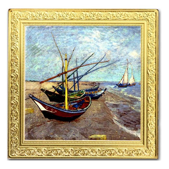 2023 Niue 1 oz Silver Vincent van Gogh: Fishing Boats 2023 Niue 1 oz Silver Vincent van Gogh: Fishing Boats