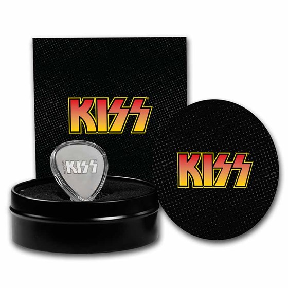 2023 Niue 10 gram Silver KISS 50th Anniv. Playable Guitar Pick 2023 Niue 10 gram Silver KISS 50th Anniv. Playable Guitar Pick