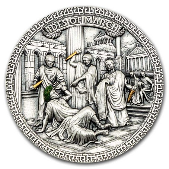 2023 Niue 2 oz Antique Silver Assassinations: Julius Caesar 2023 Niue 2 oz Antique Silver Assassinations: Julius Caesar