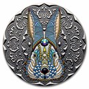 2023 Niue 2 oz Antique Silver Mandala Collection: Rabbit