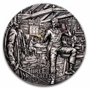 2023 Niue 2 oz Antique Silver The Three Musketeers: Athos