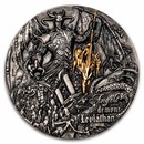 2023 Niue 2 oz Silver Antique Angels & Demons: Leviathan