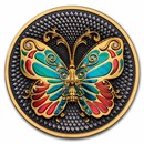 2023 Niue 2 oz Silver Antique Butterfly