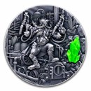 2023 Niue 2 oz Silver Antique Dwarf (with Box & Dmg. COA)