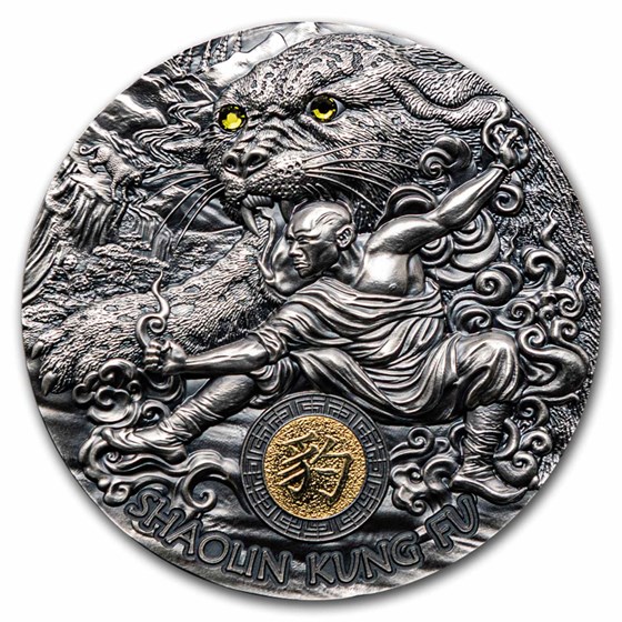 Buy 2023 Niue 2 oz Silver Antique Shaolin Kung Fu Leopard APMEX