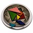 2023 Niue 2 oz Silver Antique Tangram Puzzle Coin