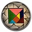2023 Niue 2 oz Silver Antique Tangram Puzzle Coin
