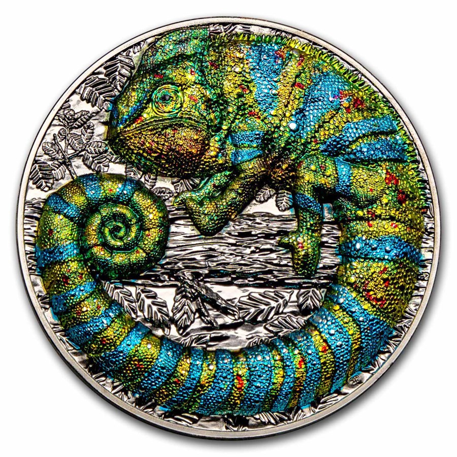 Buy 2023 Niue 2 oz Silver Colorized Chameleon Coin | APMEX