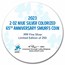 2023 Niue 2 oz Silver Smurfs Blue High Relief 65th Anniv (COA #1)