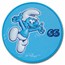 2023 Niue 2 oz Silver Smurfs Blue High Relief 65th Anniv (COA #7)