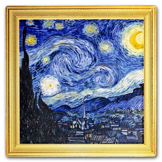 2023 Niue 2 oz Silver Vincent van Gogh; Starry Night 2023 Niue 2 oz Silver Vincent van Gogh; Starry Night