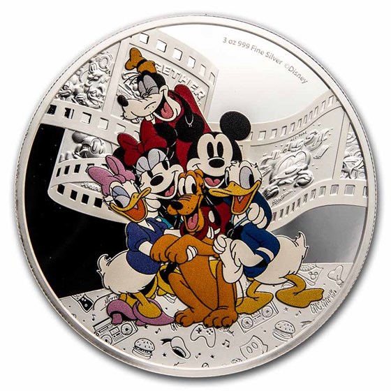 2023 Niue 3 oz Silver $10 Disney's Mickey Mouse and Friends
