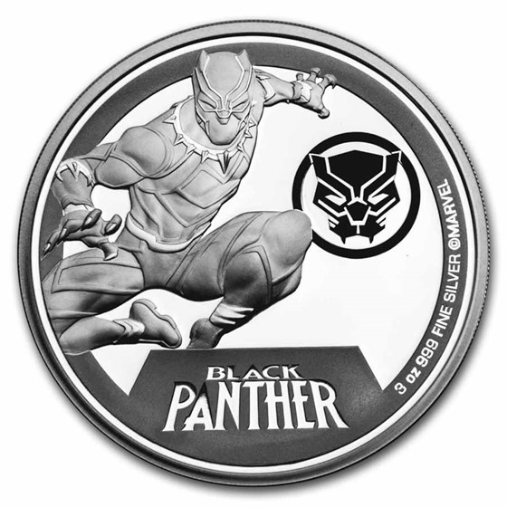 2023 Niue 3 oz Silver $10 Marvel: Black Panther 2023 Niue 3 oz Silver $10 Marvel: Black Panther