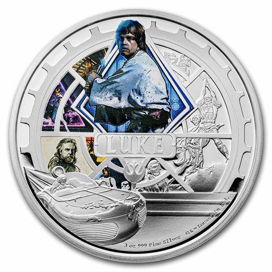 2023 Niue 3 oz Silver $10 Star Wars: Luke Skywalker