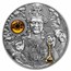 2023 Niue 3 oz Silver Antique Divine Faces of the Sun; Vishnu
