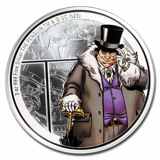 2023 Niue 3 oz Silver Coin $10 DC Villains: PENGUIN™ 2023 Niue 3 oz Silver Coin $10 DC Villains: PENGUIN™