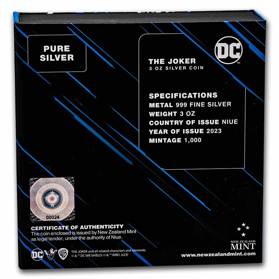 ギンガーン③ JOKER様 The Joker 3oz Silver Coin by New Zealand Mint | Sideshow