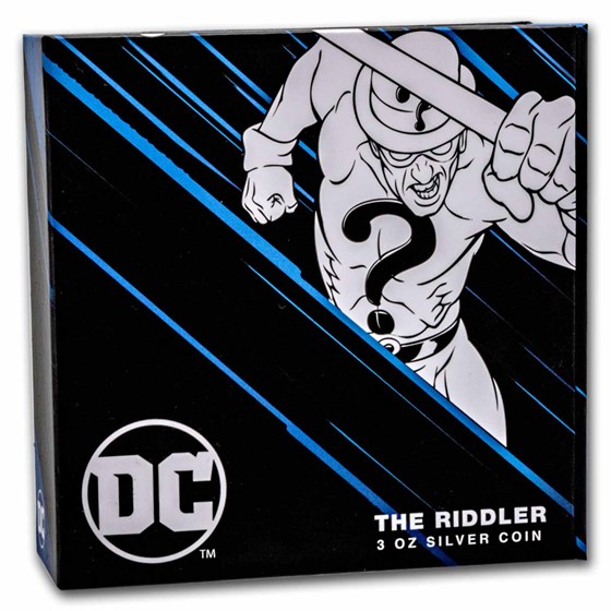 2023 Niue 3 oz Silver Coin $10 DC Villains: THE RIDDLER™