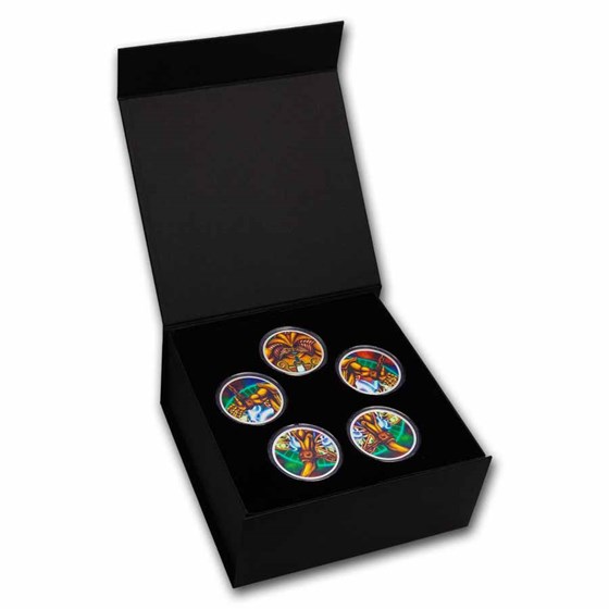 2023 Niue 5-coin 1 oz Ag $2 Yu-Gi-Oh! - Exodia (w/ Tin & COA) 2023 Niue 5-coin 1 oz Ag $2 Yu-Gi-Oh! - Exodia (w/ Tin & COA)