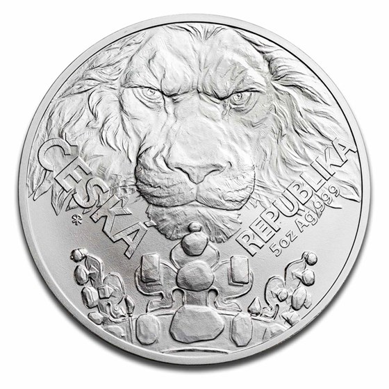 2023 Niue 5 oz Silver Czech Lion BU 2023 Niue 5 oz Silver Czech Lion BU