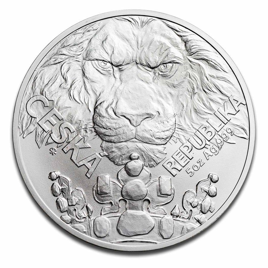 2023 Niue 5 oz Silver Czech Lion BU