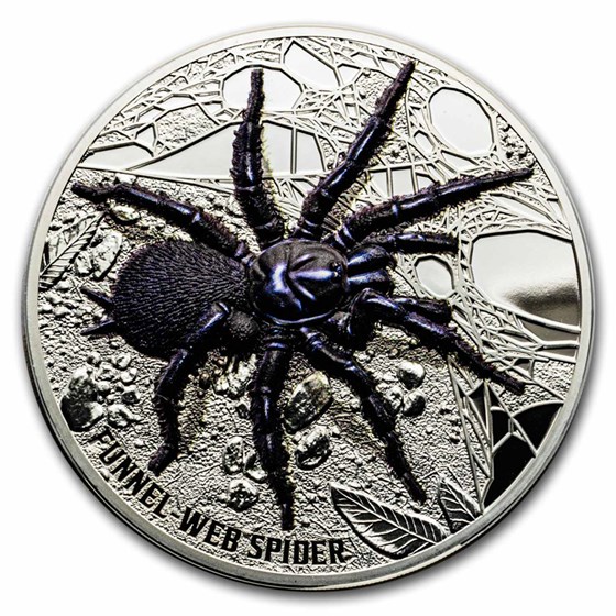 Buy 2023 Niue 5 oz Silver Proof Australia's Funnel-Web Spider | APMEX