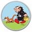2023 Niue Colorized 1 oz Silver $2 Gargamel and Azrael in TEP