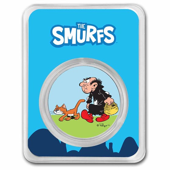 2023 Niue Colorized 1 oz Silver $2 Gargamel and Azrael in TEP 2023 Niue Colorized 1 oz Silver $2 Gargamel and Azrael in TEP