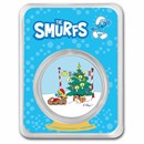 2023 Niue Colorized 1 oz Silver $2 Smurfette Christmas in TEP