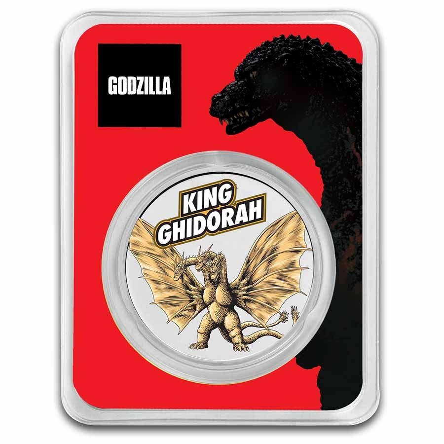 2023 Niue Colorized 1 oz Silver King Ghidorah Coin