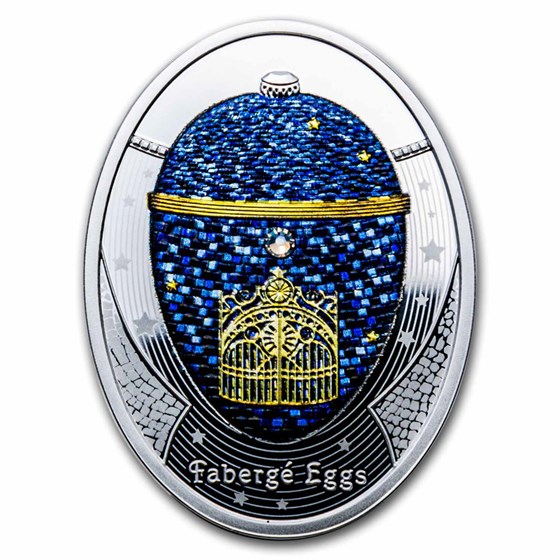 2023 Niue Silver Faberge Eggs: Twilight Egg 2023 Niue Silver Faberge Eggs: Twilight Egg