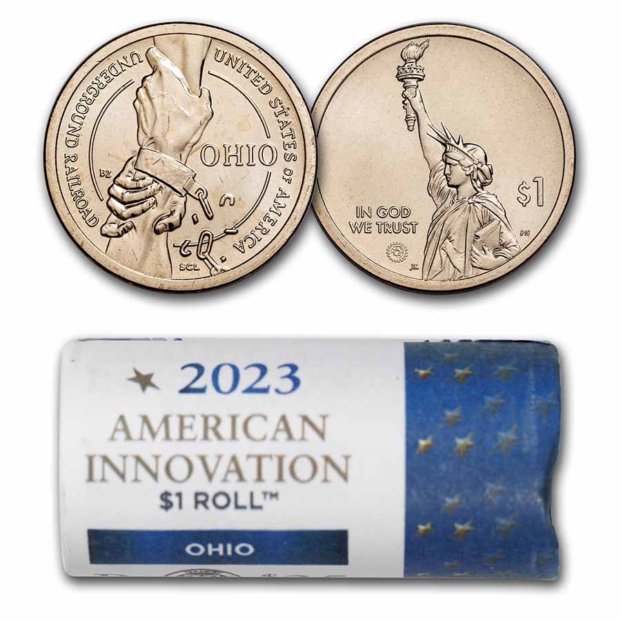 Buy 2023-P American Innov. $1 Underground Railroad 25-Coin Roll (OH ...